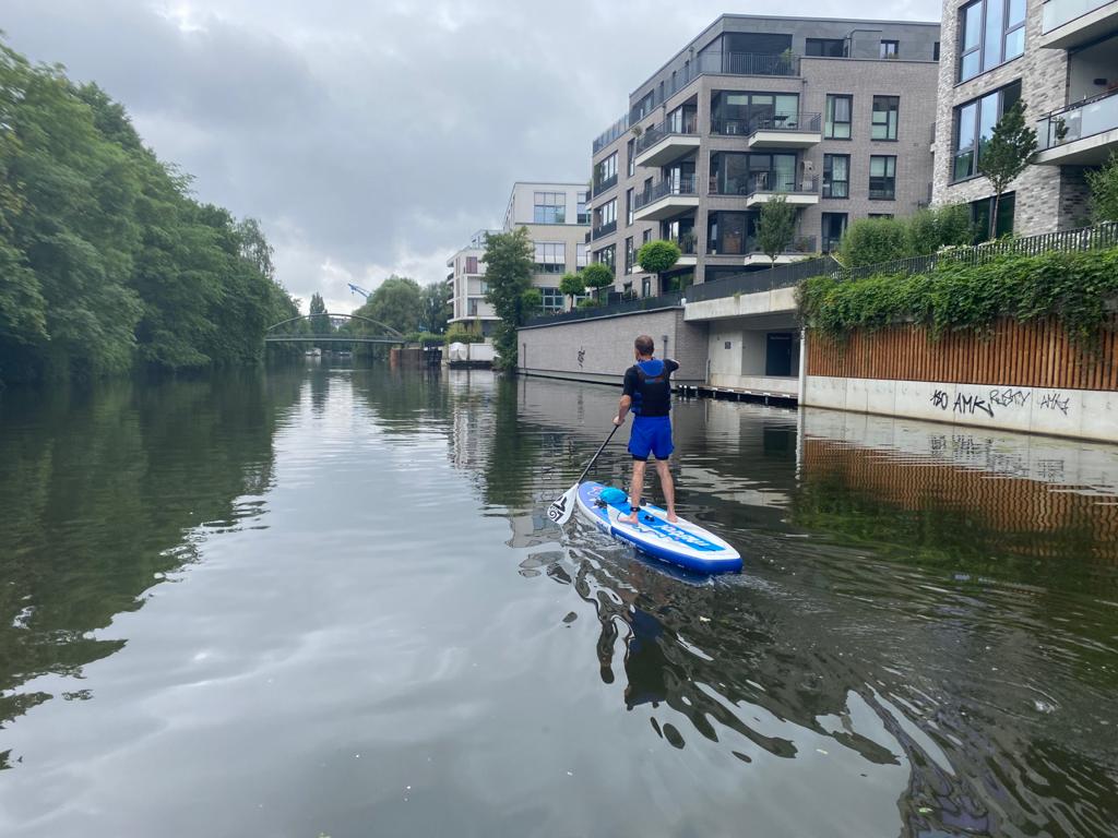 SUP-Ausflug Hamburg, die Wasserwege vor Ort